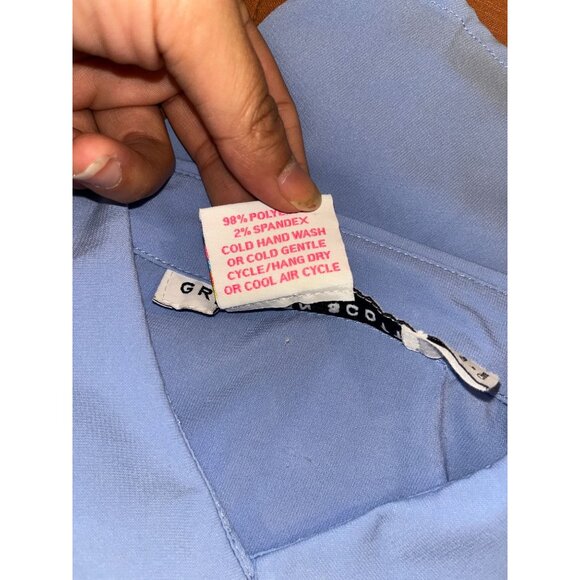 gretchen scott priss chiffon blouse french blue Women size L Large - Picture 8 of 8